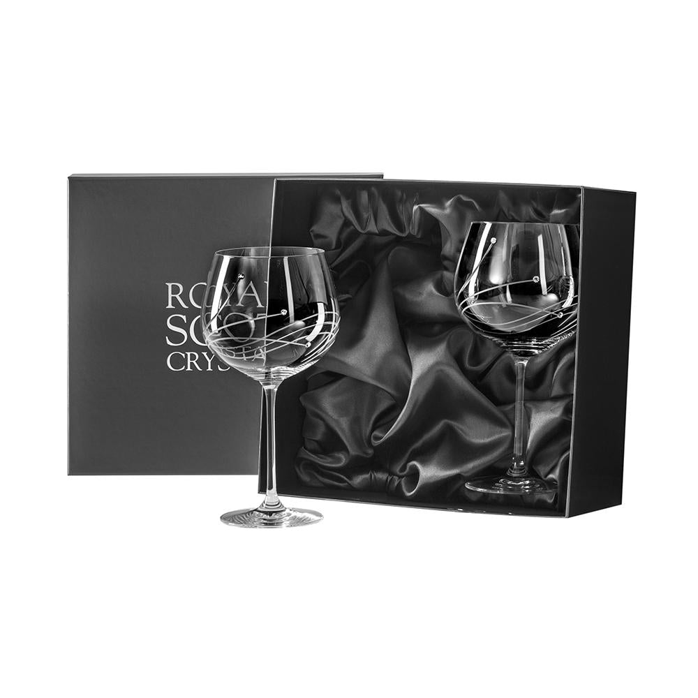 Royal Scot Crystal Diamante Two Gin & Tonic Copa Glasses
