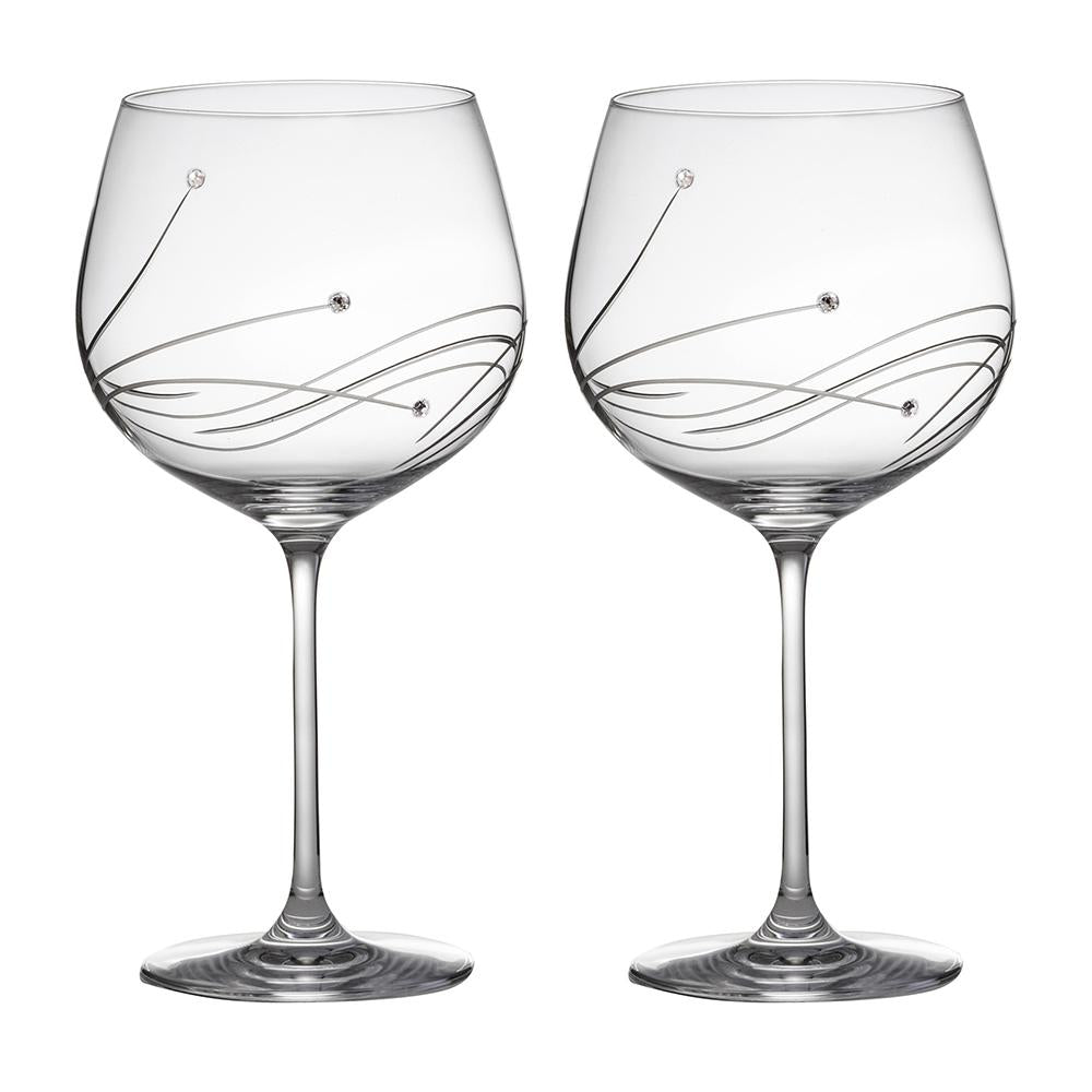 Royal Scot Crystal Diamante Two Gin & Tonic Copa Glasses