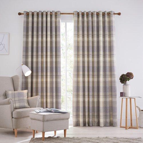 Helena Springfield Nora Lined Curtains 66" x 54" - Grape