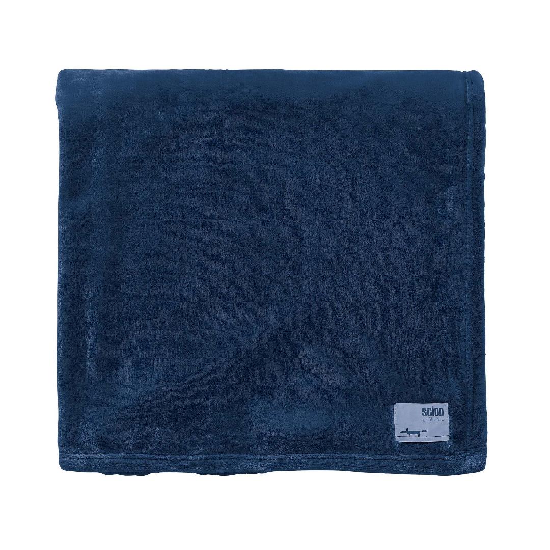 Scion Scion Plain Dye Fleece 140 x 180cm Indigo