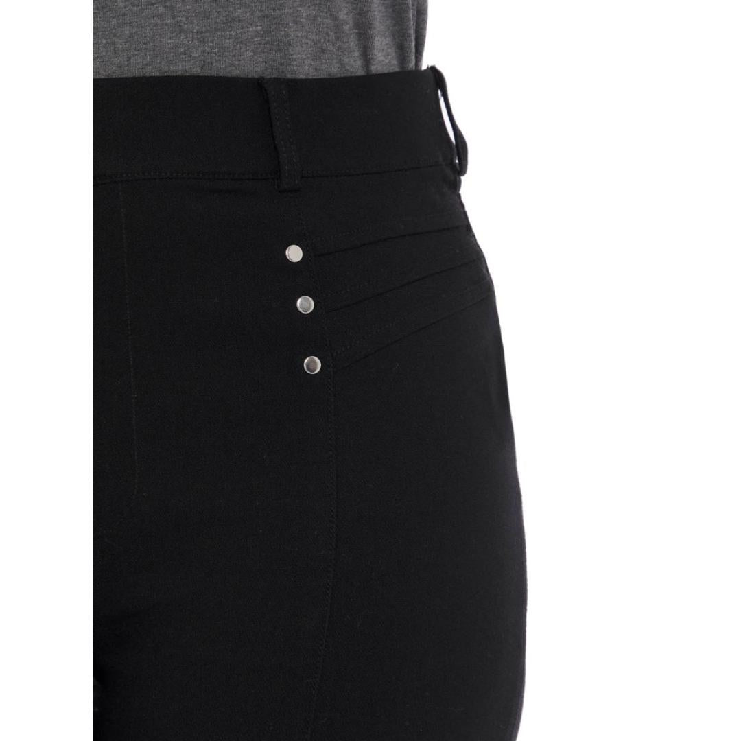 VIZ-A-VIZ Black Bengaline Twill Trousers