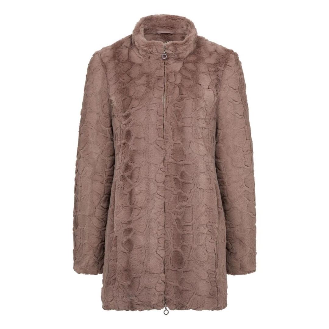 VIZ-A-VIZ Long Almond Faux Fur Coat