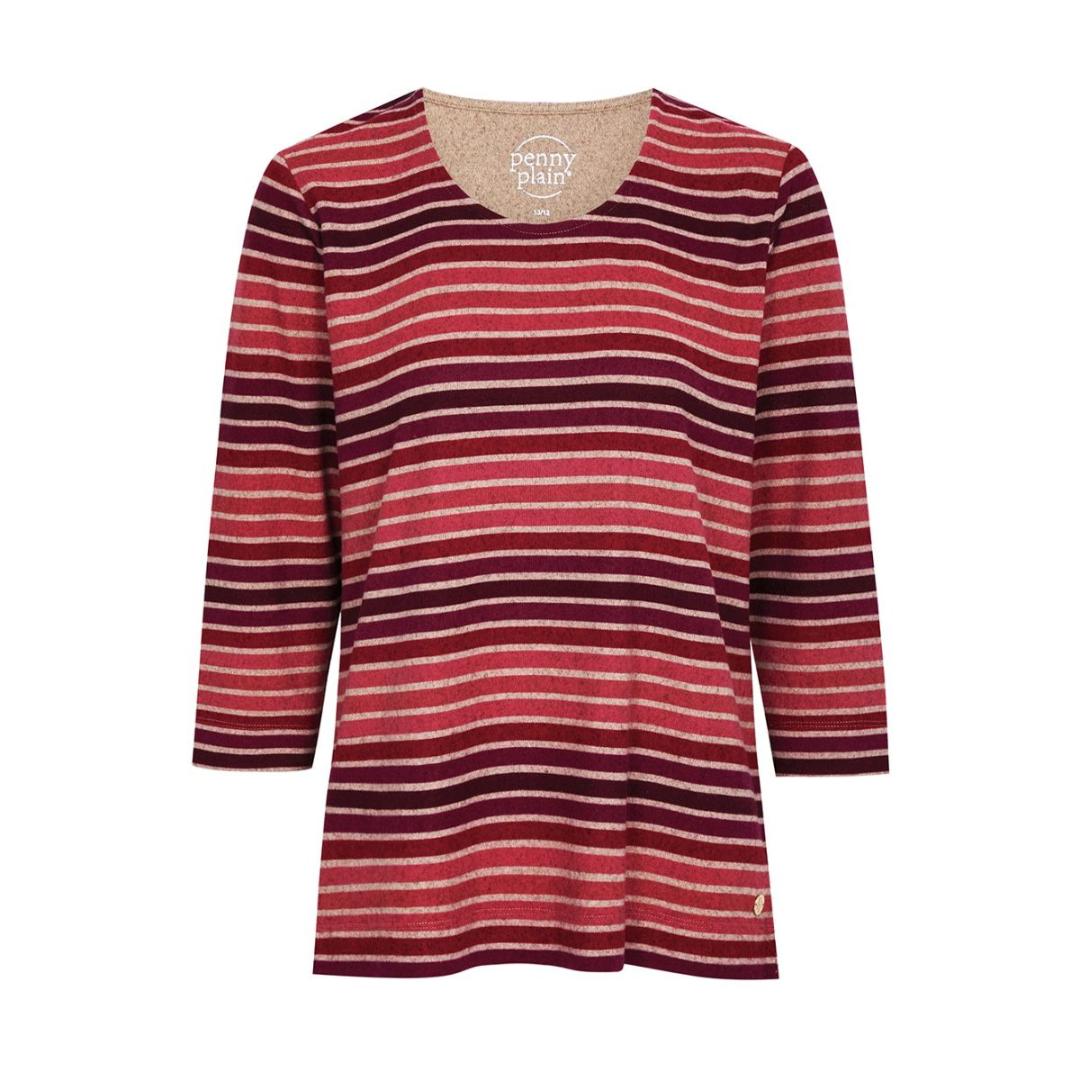 PENNY PLAIN Berry Striped Top - 10/12