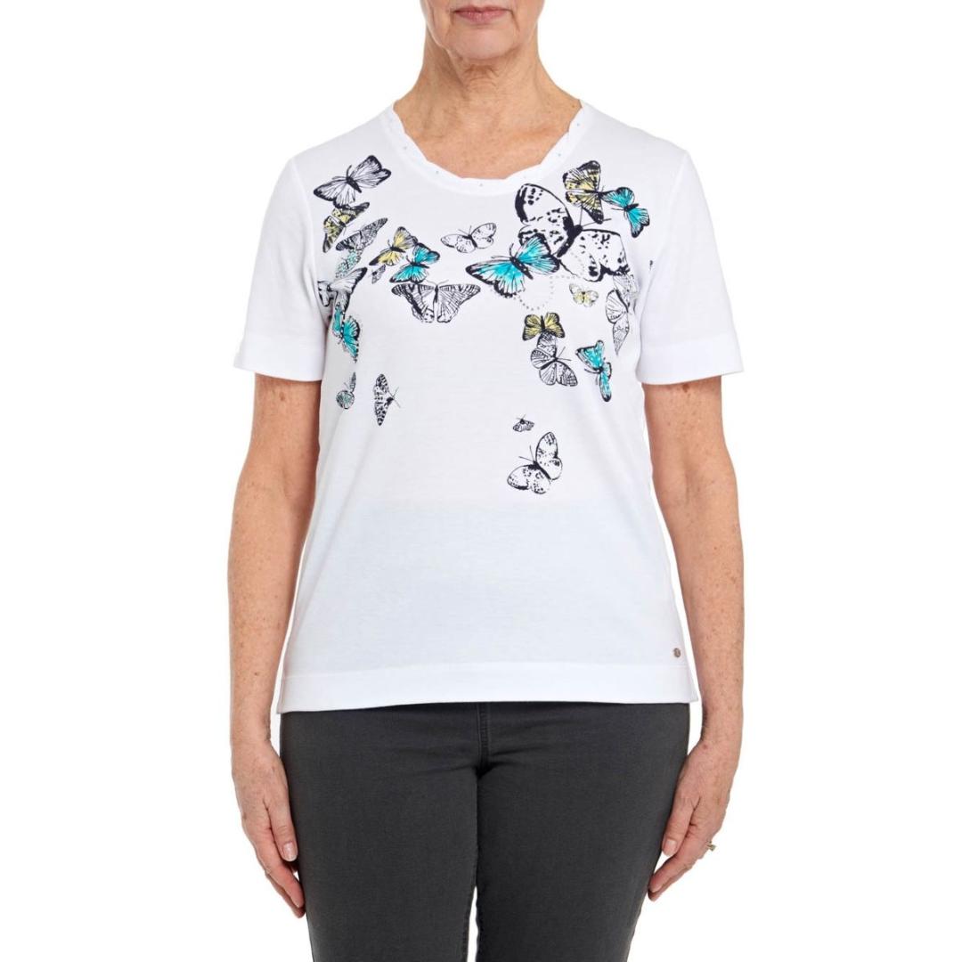 TIGI White Twist Neck Butterfly Top - White