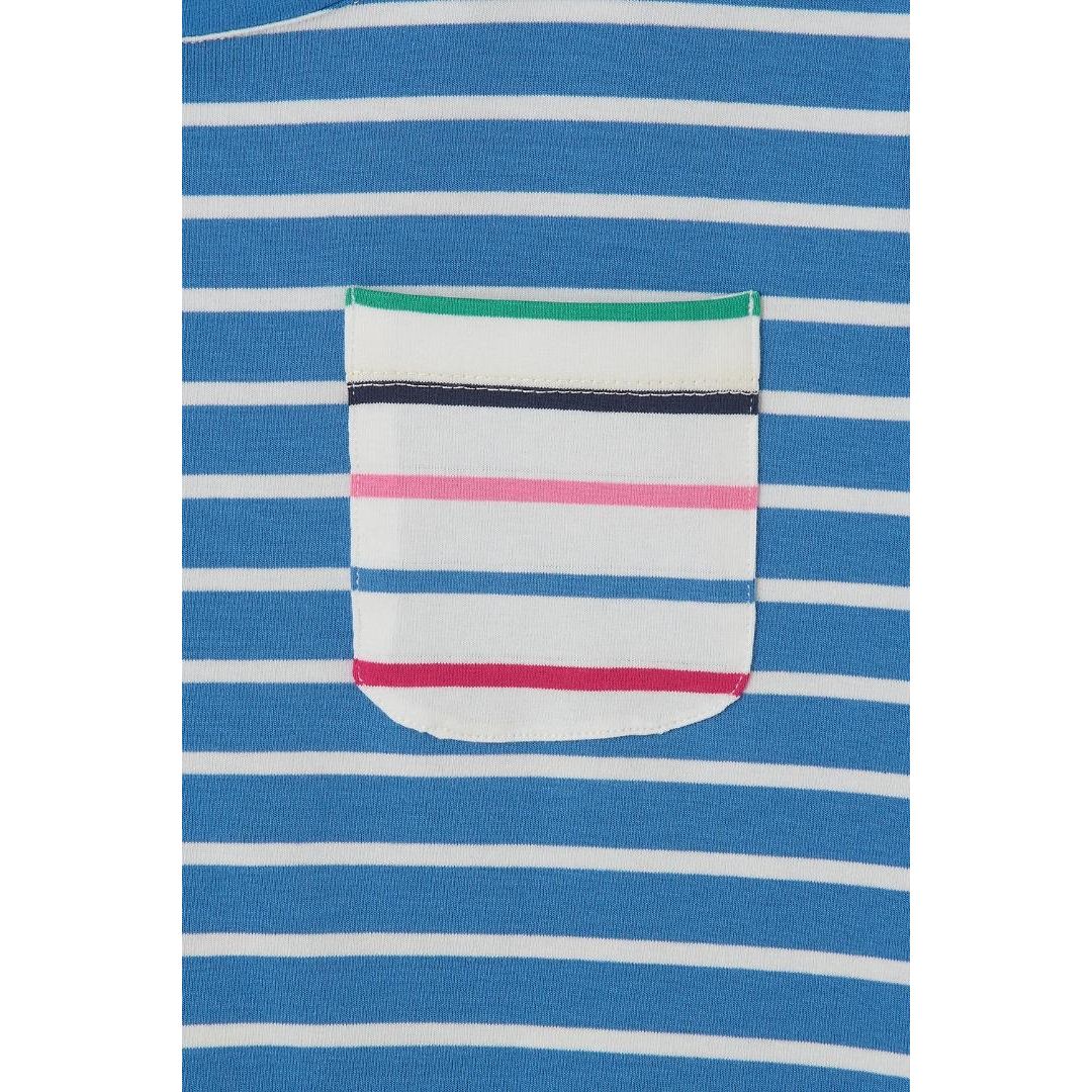 Lighthouse Causeway Tee - Marine Blue Stripe