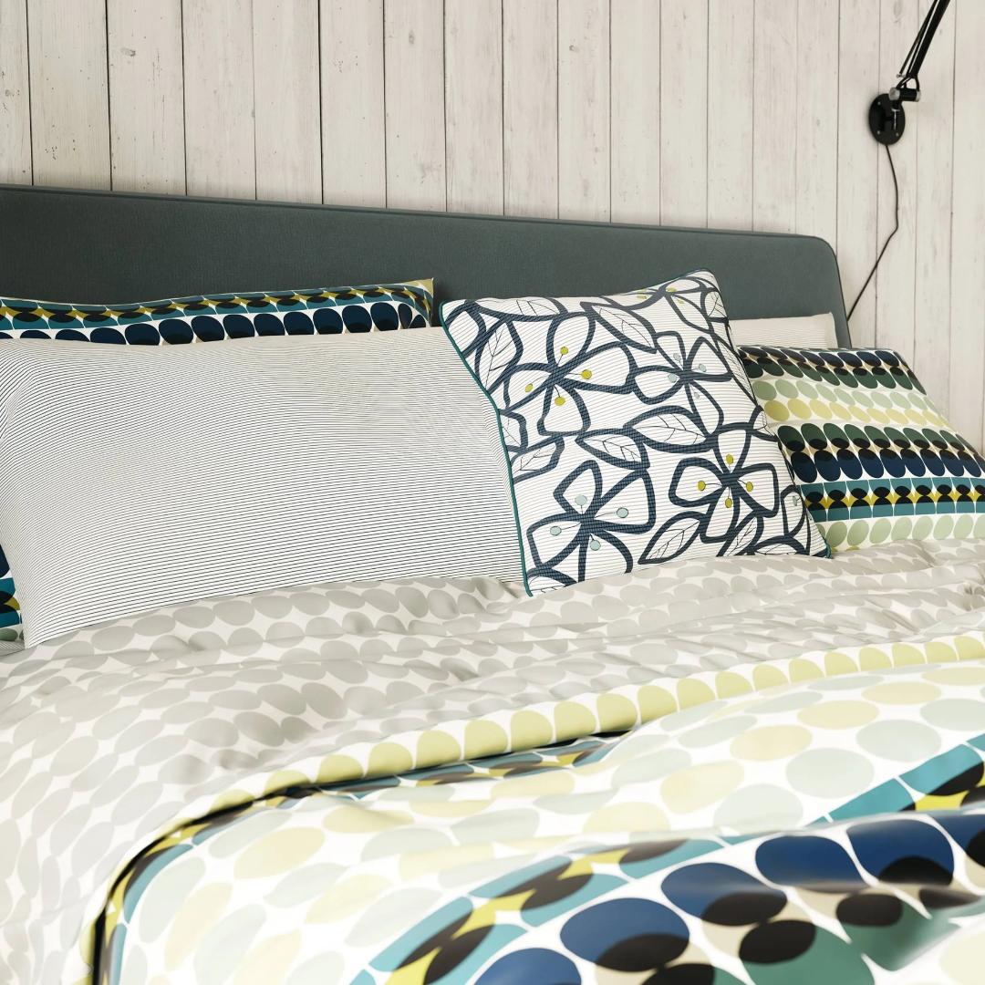 Helena Springfield Clara Duvet Cover Set - Green & Ink
