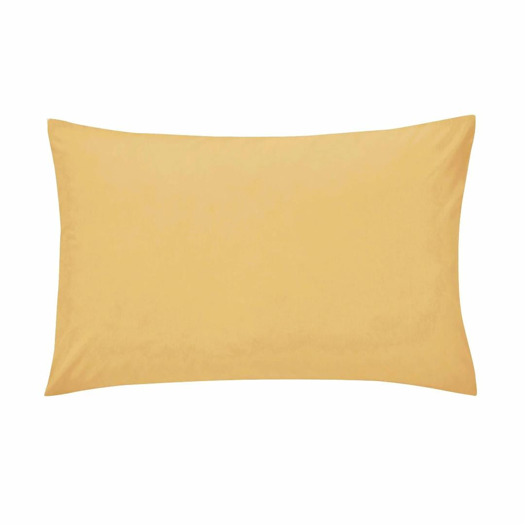 Helena Springfield 50/50 Plain Dye Polycotton Standard Pillowcase - Honey