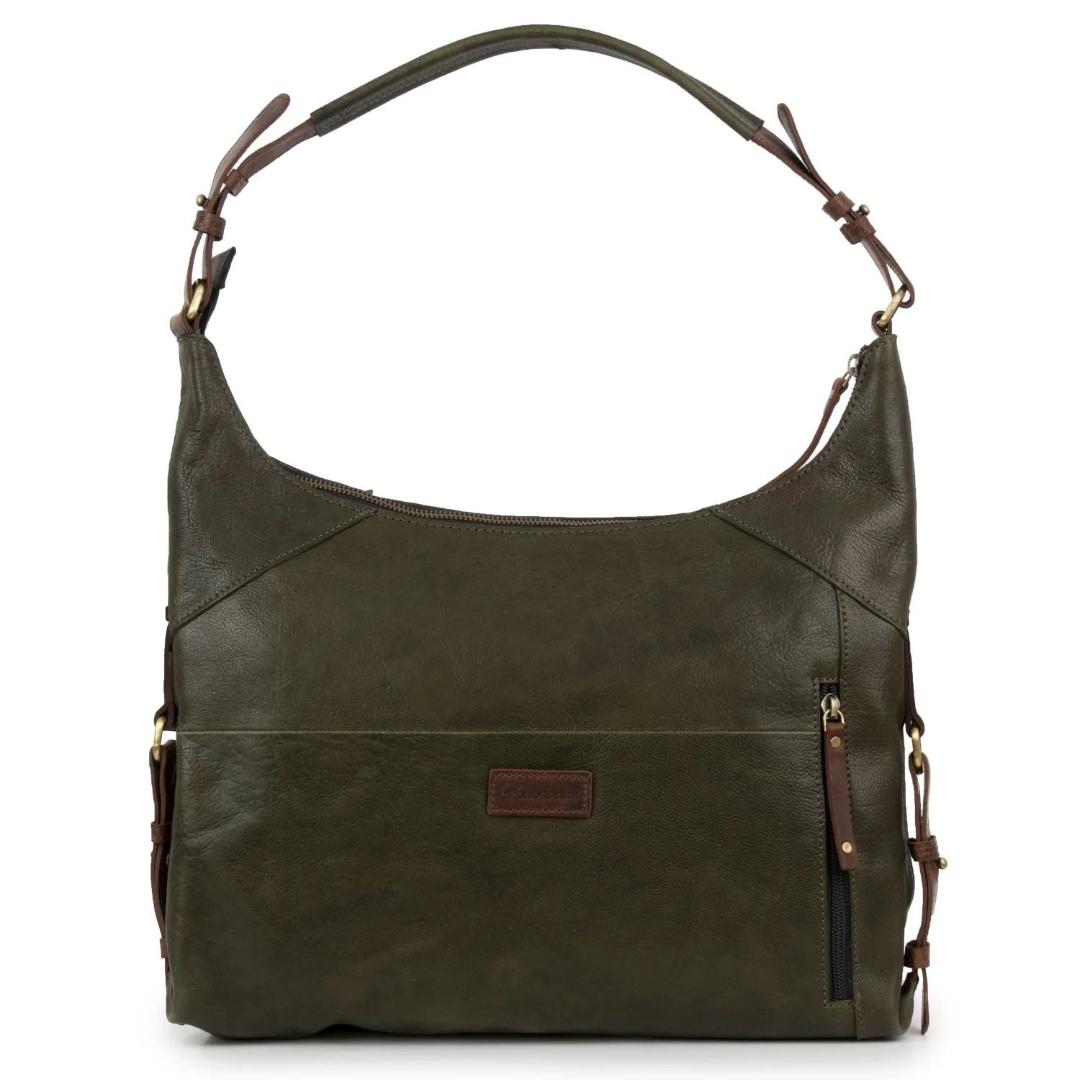 Hide Park Penelope Women's Olive Leather Handbag - One Size