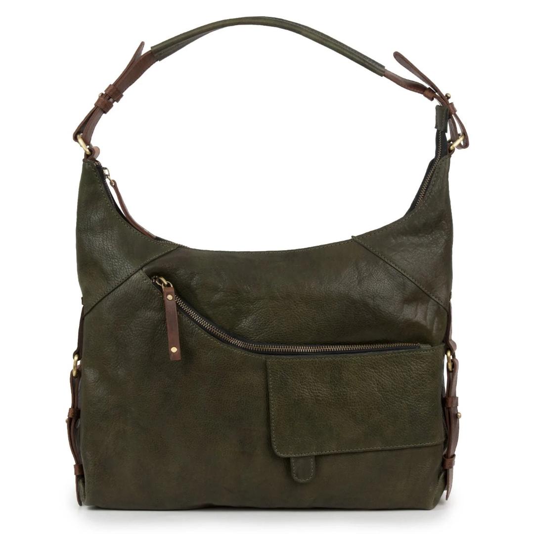Hide Park Penelope Women's Olive Leather Handbag - One Size