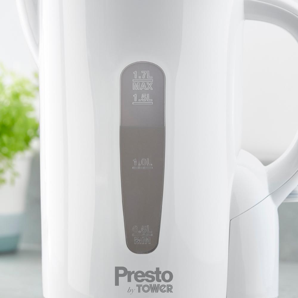 Tower Presto 1.7L Electric Kettle White PT10053WHT