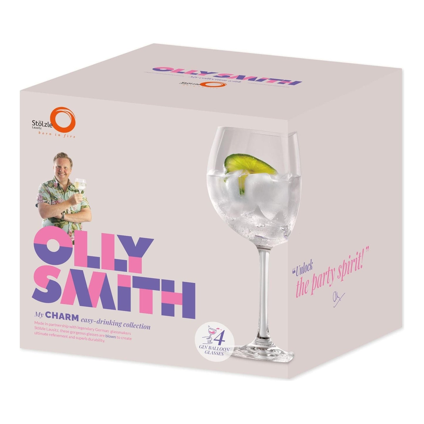 Olly Smith Charm Gin Glasses (Set of 4)
