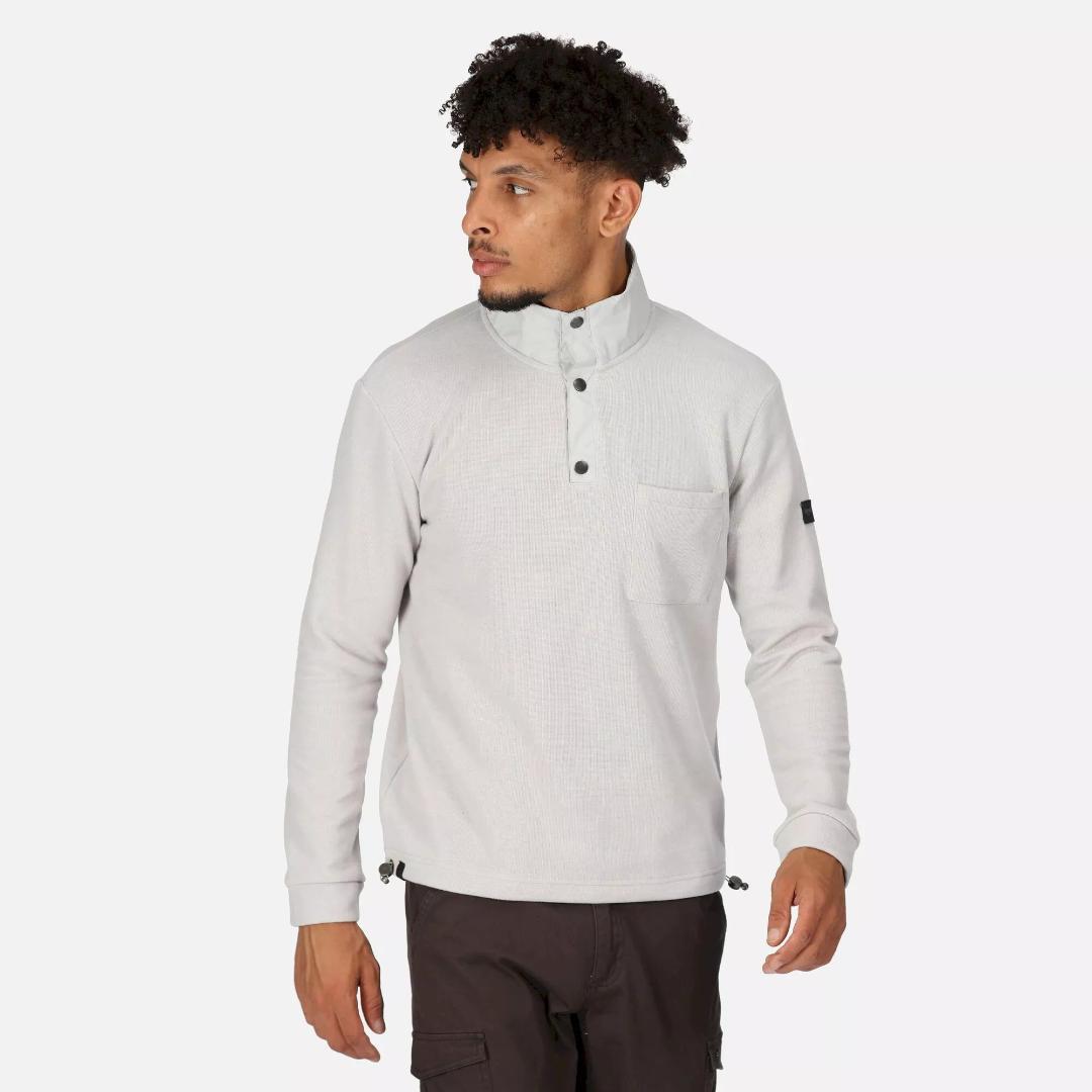 Regatta Men's Galino Button up Sweatshirt - Silver Grey