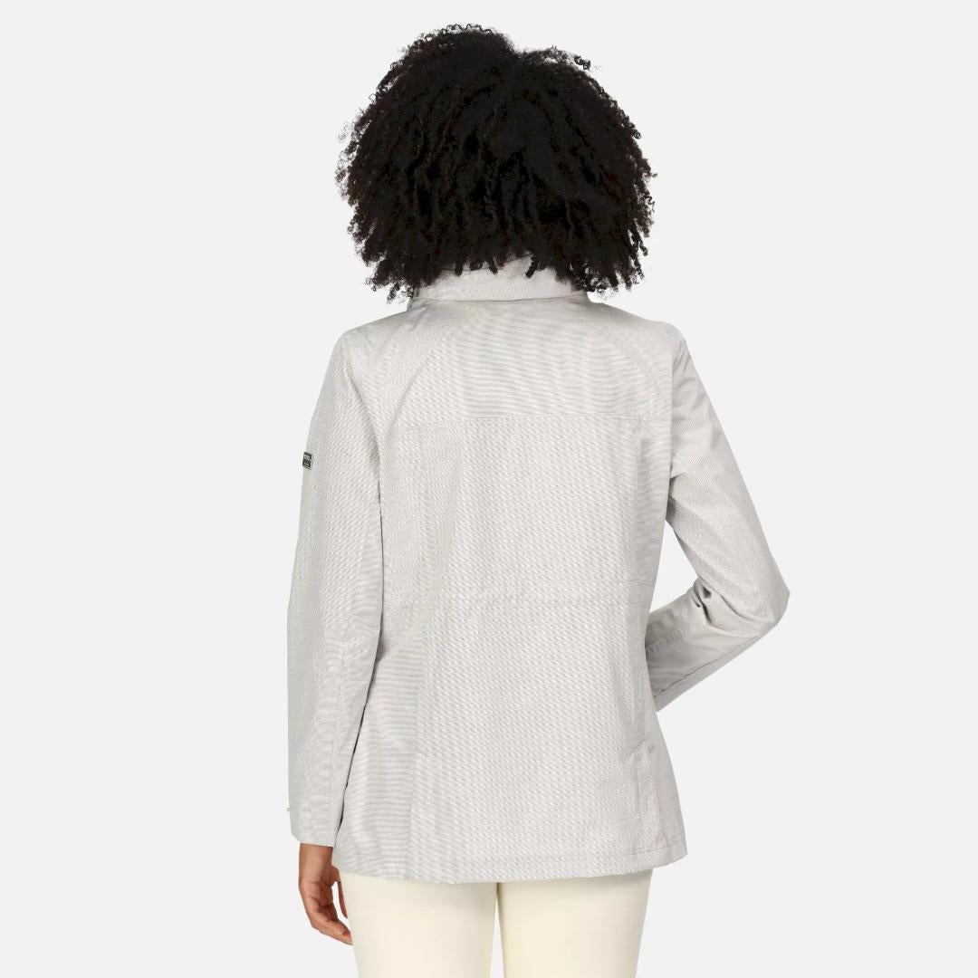 Regatta Women's Novalee Waterproof Jacket - Silver Grey Linear
