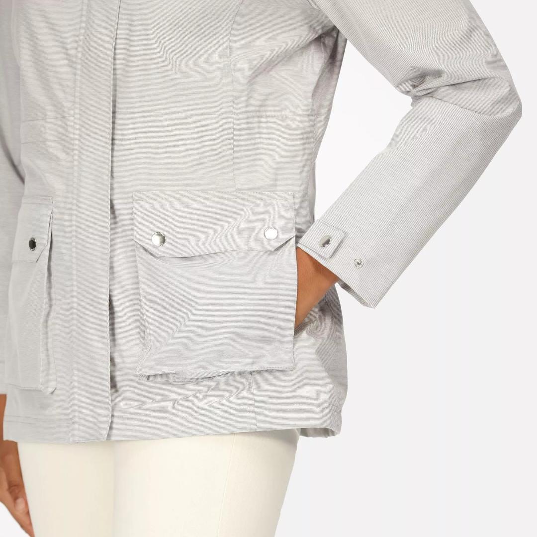 Regatta Women's Novalee Waterproof Jacket - Silver Grey Linear