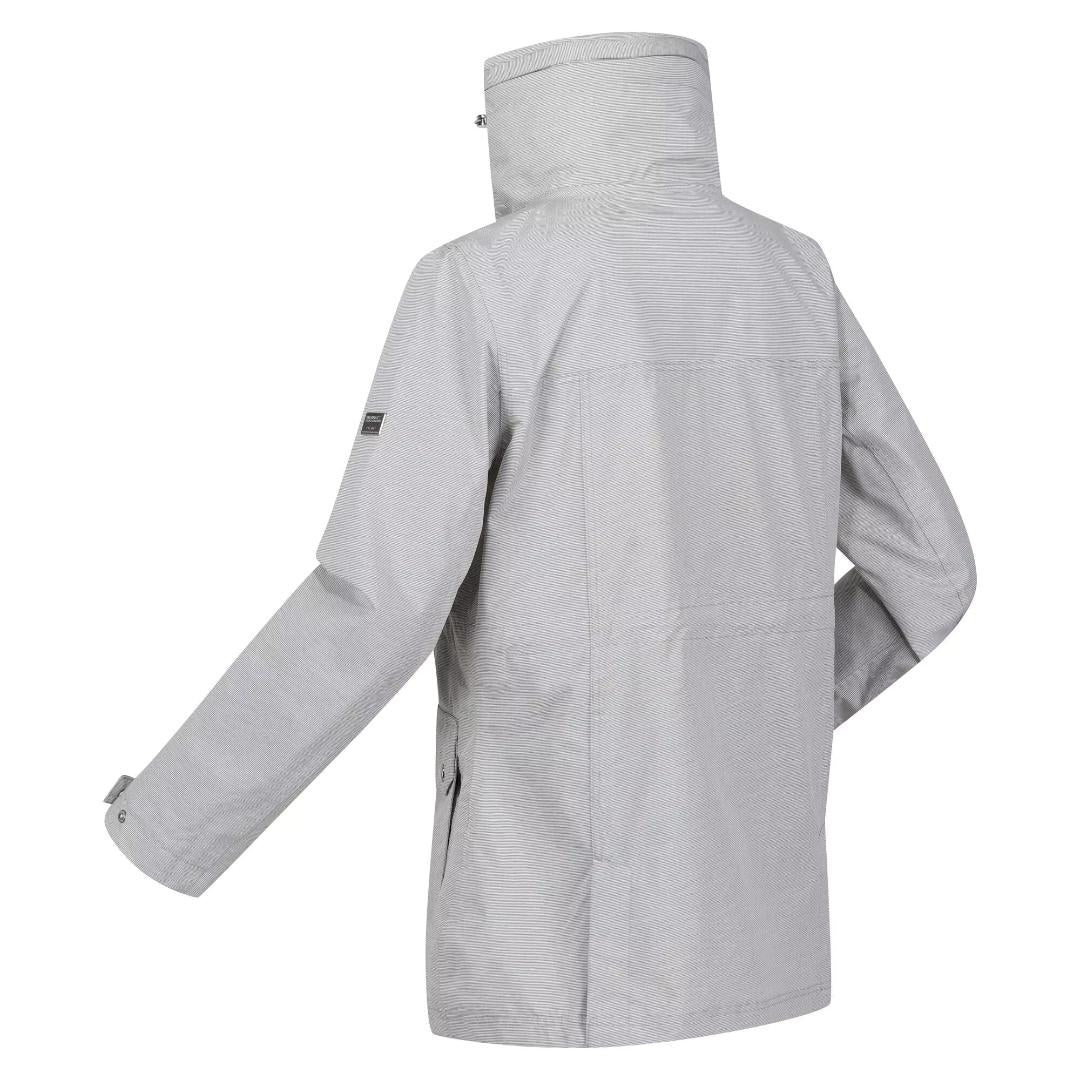 Regatta Women's Novalee Waterproof Jacket - Silver Grey Linear