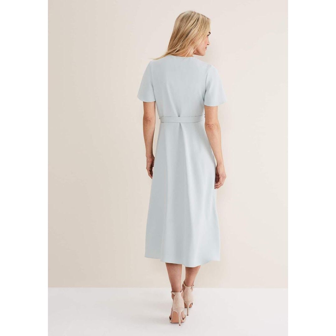 Phase Eight Julissa Ruffle Wrap Midi Dress - Eau De Nil