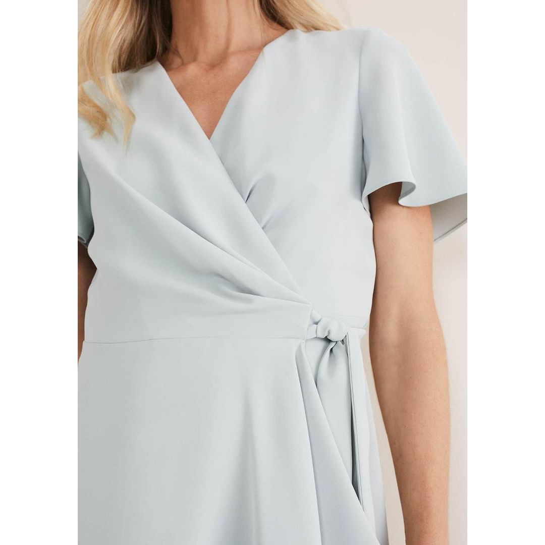 Phase Eight Julissa Ruffle Wrap Midi Dress - Eau De Nil