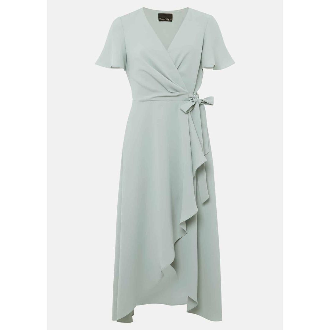 Phase Eight Julissa Ruffle Wrap Midi Dress - Eau De Nil