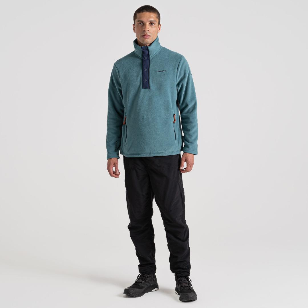 Craghoppers Men's Polartec Argo Half Zip Fleece - Washed Teal/Blue Navy