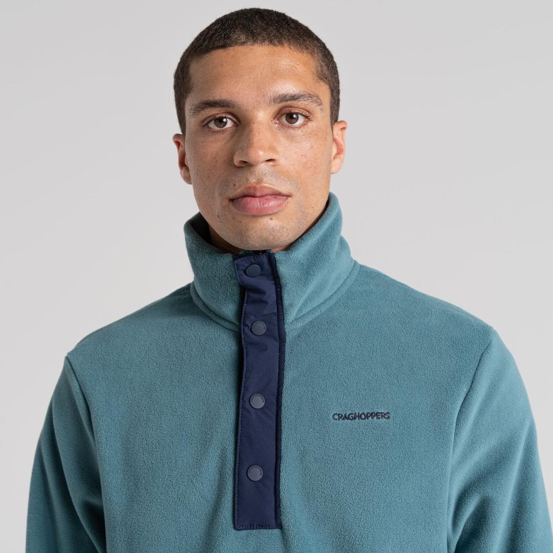 Craghoppers Men's Polartec Argo Half Zip Fleece - Washed Teal/Blue Navy