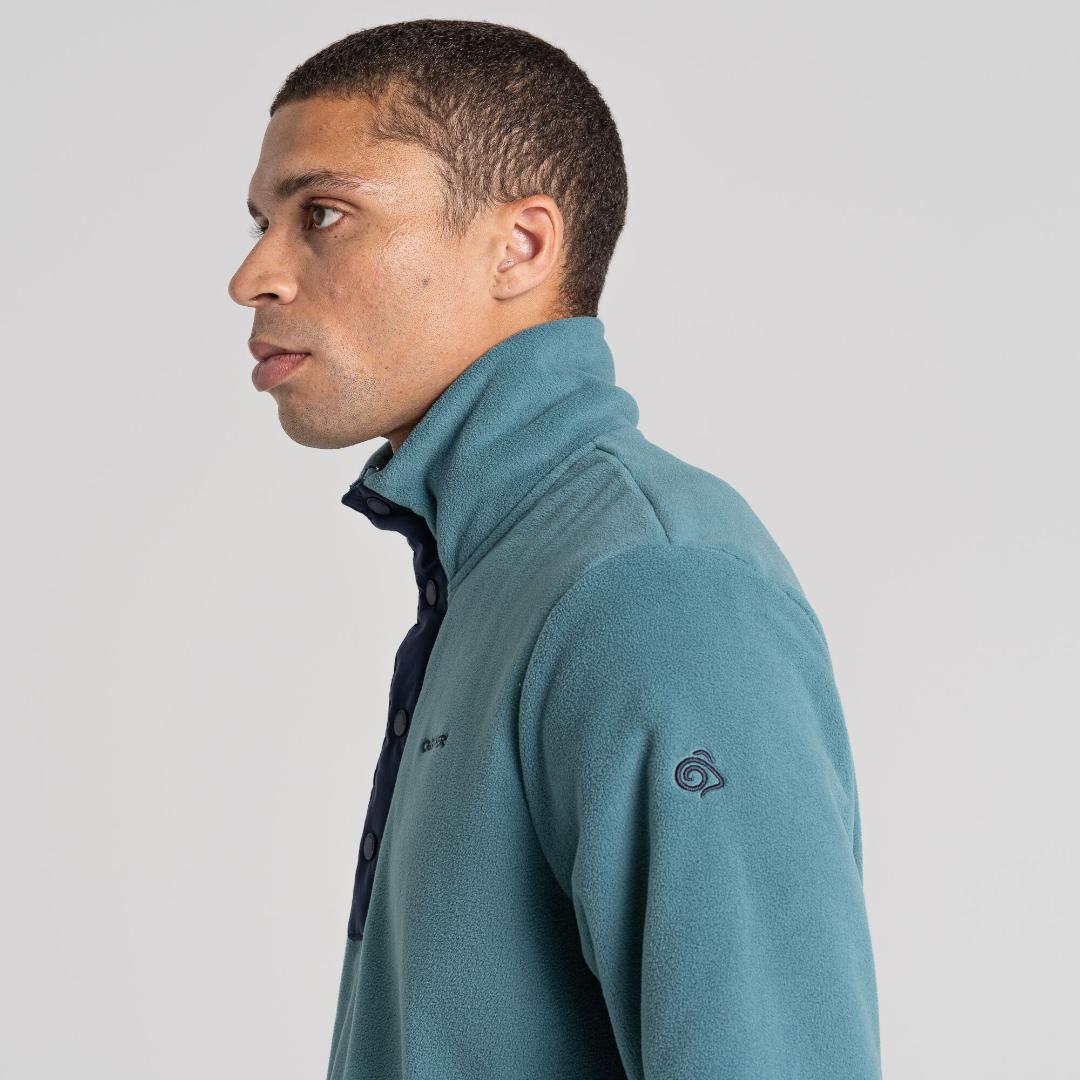 Craghoppers Men's Polartec Argo Half Zip Fleece - Washed Teal/Blue Navy