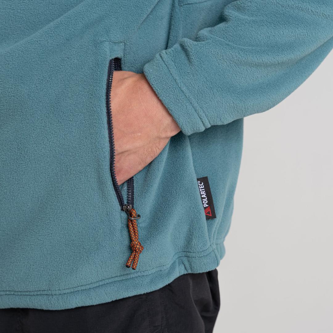Craghoppers Men's Polartec Argo Half Zip Fleece - Washed Teal/Blue Navy