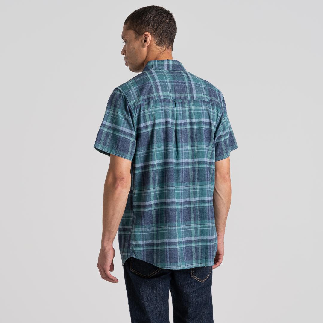 Craghoppers Men's Hila Short Sleeved Shirt - Stormy Sky Check