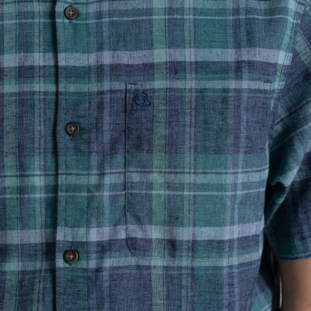 Craghoppers Men's Hila Short Sleeved Shirt - Stormy Sky Check