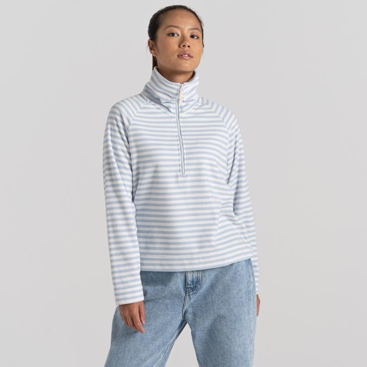 Craghoppers Women's Melina Half Zip Fleece - Autumn Mist Stripe