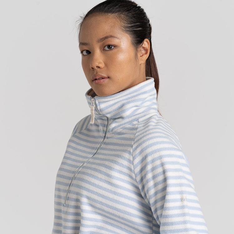 Craghoppers Women's Melina Half Zip Fleece - Autumn Mist Stripe