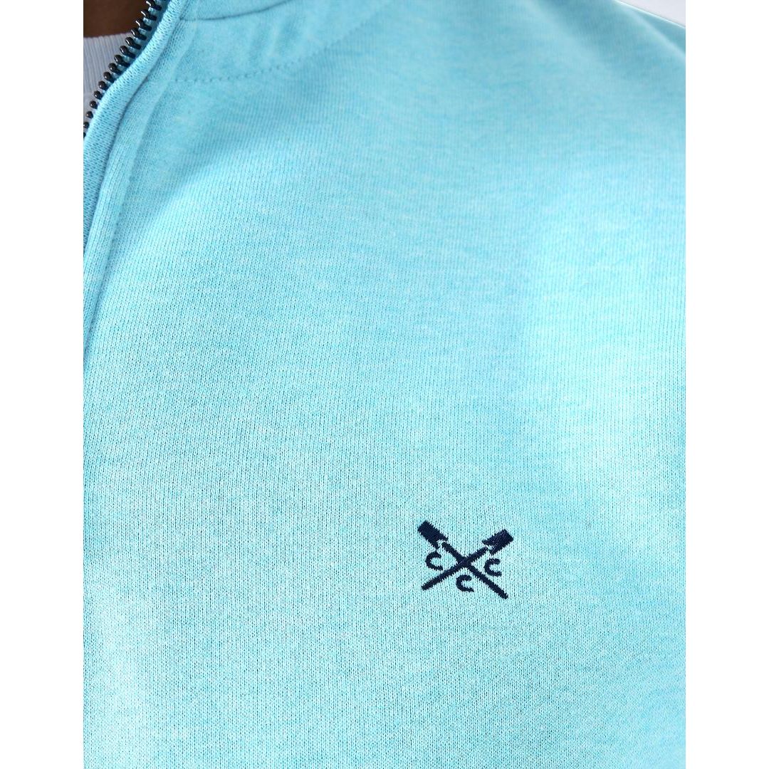 Crew Clothing Classic Half Zip Sweatshirt - Aqua