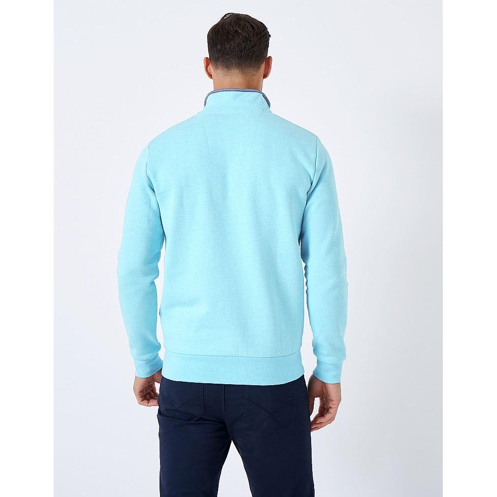 Crew Clothing Classic Half Zip Sweatshirt - Aqua
