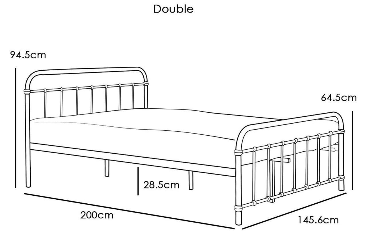 Henley White Victorian Metal Bed