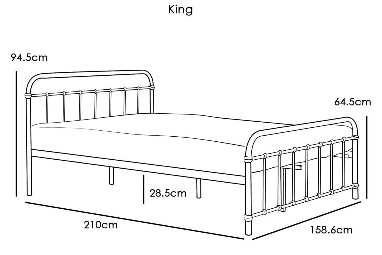 Henley White Victorian Metal Bed
