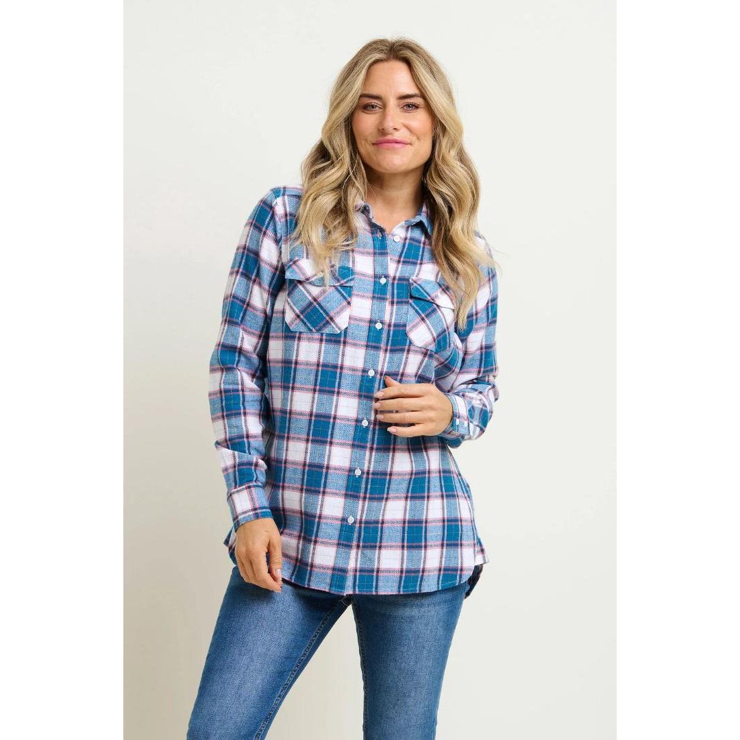 Brakeburn Lucille Flannel Shirt - Blue