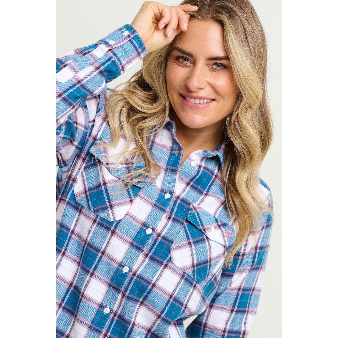Brakeburn Lucille Flannel Shirt - Blue