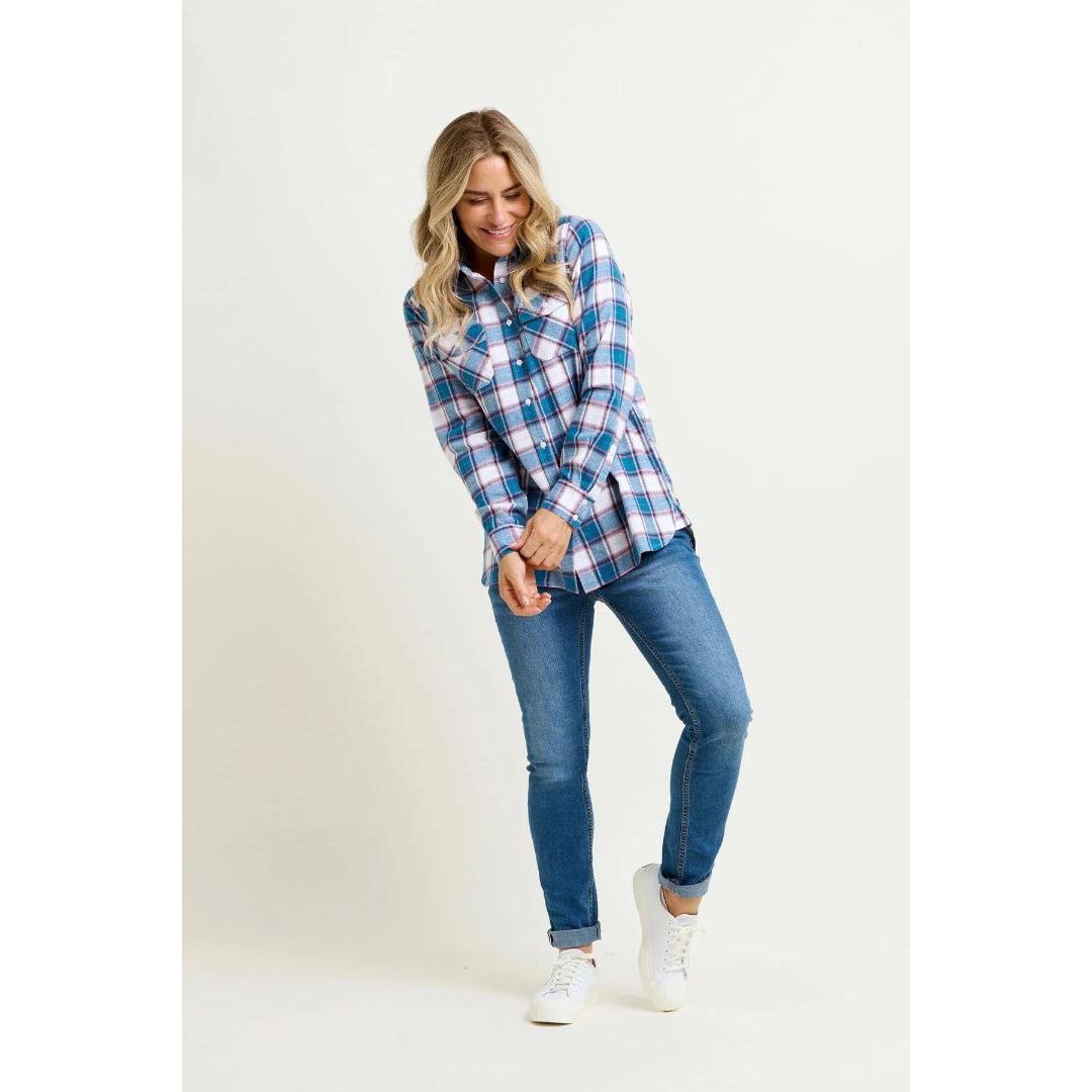 Brakeburn Lucille Flannel Shirt - Blue