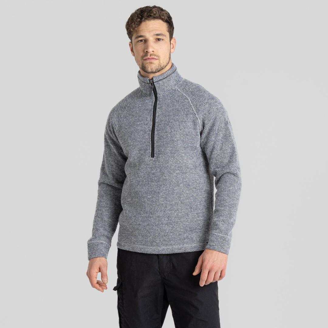 Regatta Men's Rubeus Half Zip Fleece - Soft Grey Marl/Black Pepper