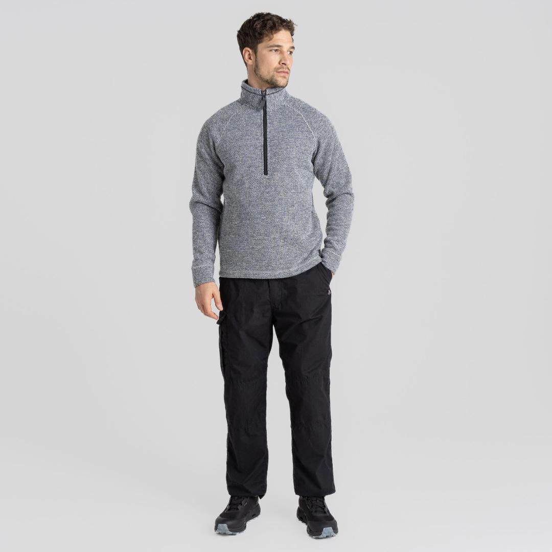 Regatta Men's Rubeus Half Zip Fleece - Soft Grey Marl/Black Pepper