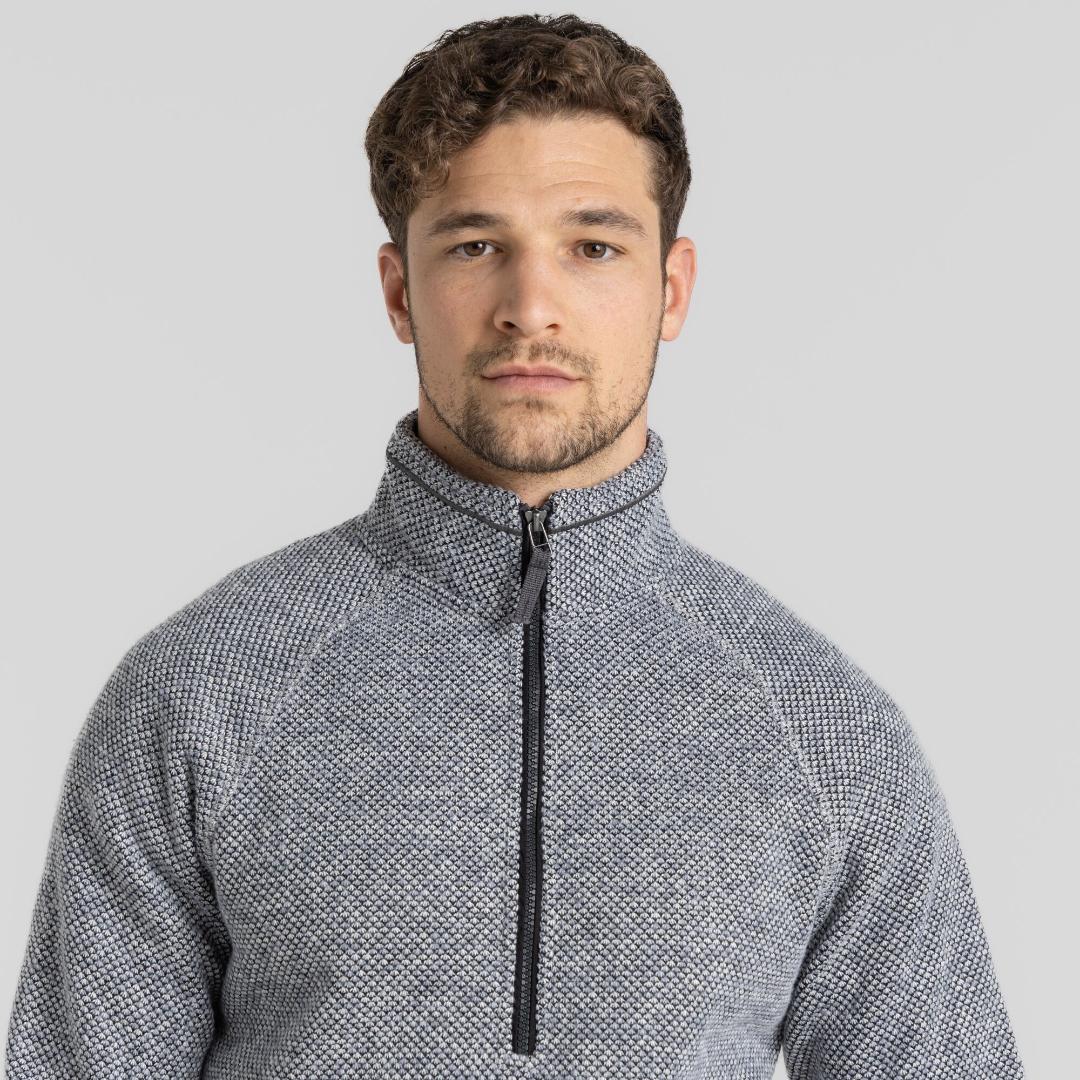 Regatta Men's Rubeus Half Zip Fleece - Soft Grey Marl/Black Pepper