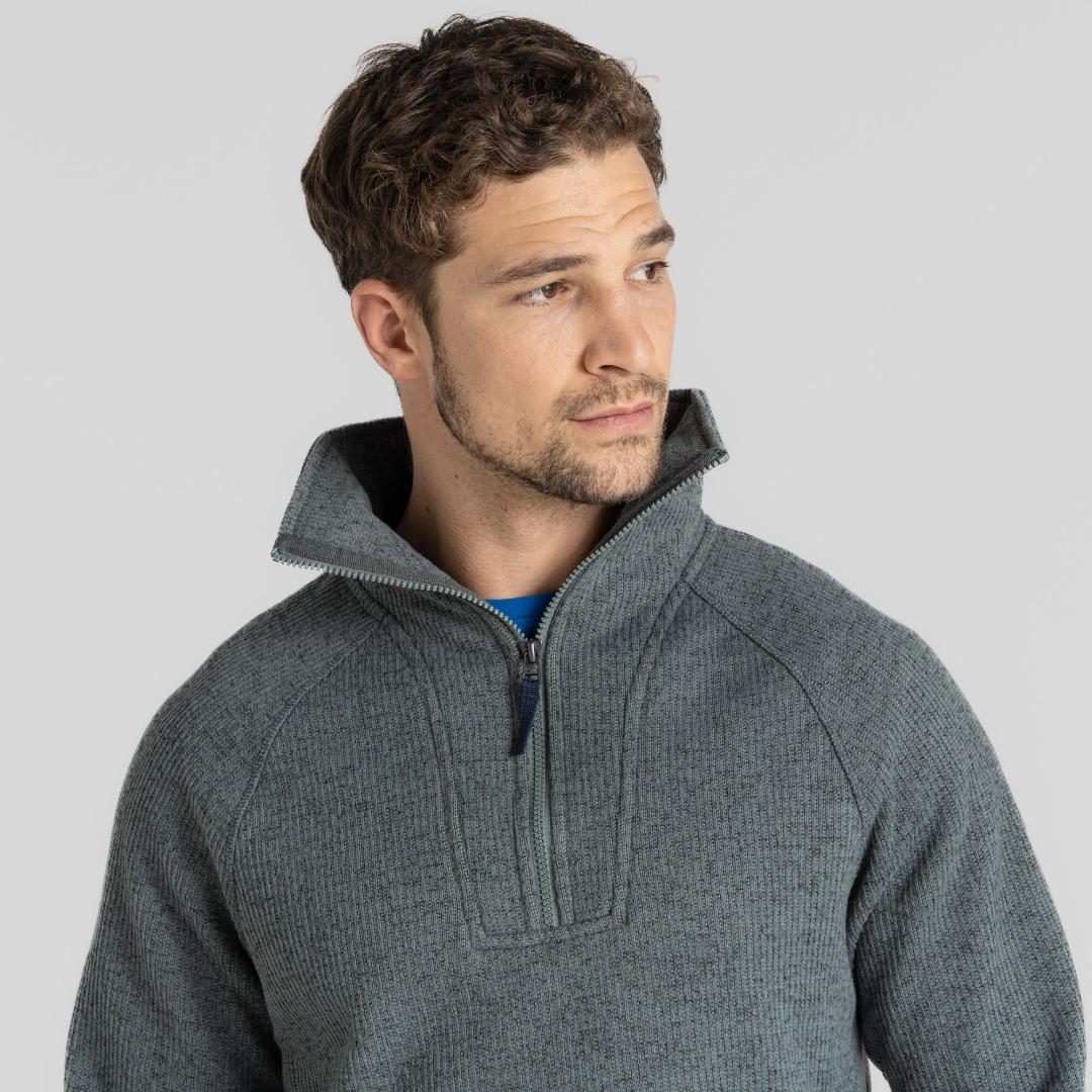 Craghoppers Men's Wole Half Zip Fleece - Balsam Green Marl