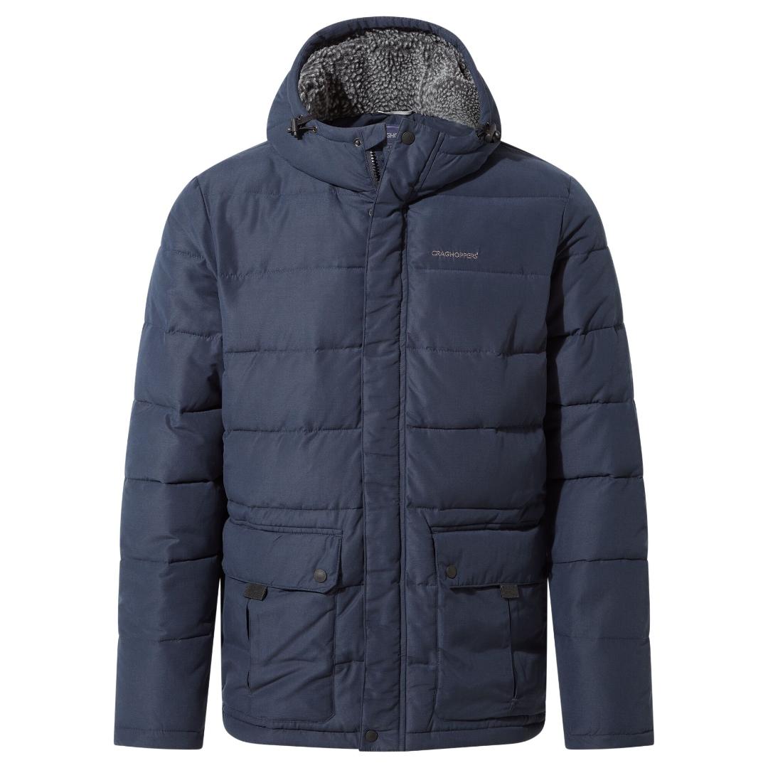 Craghoppers Men's Insulated Trillick Downhike Hooded Jacket - Blue Navy/Dark Aegean Blue