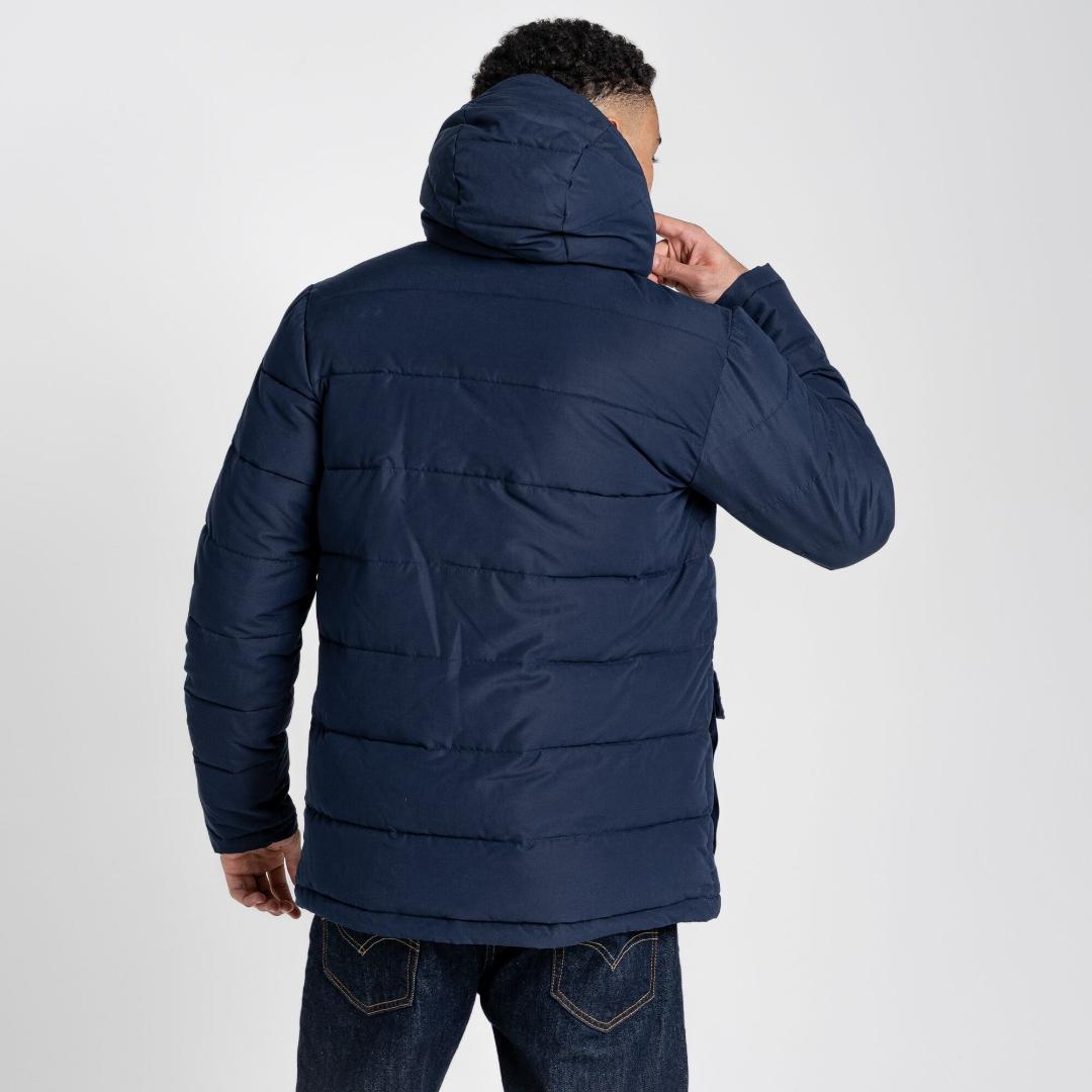 Craghoppers Men's Insulated Trillick Downhike Hooded Jacket - Blue Navy/Dark Aegean Blue