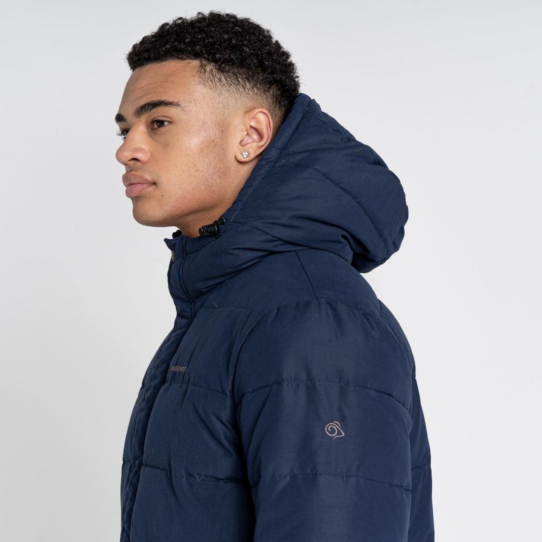 Craghoppers Men's Insulated Trillick Downhike Hooded Jacket - Blue Navy/Dark Aegean Blue