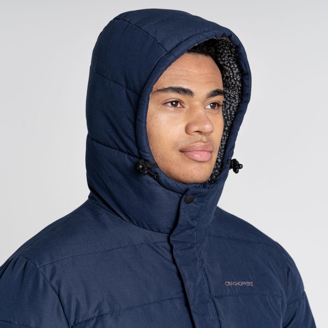 Craghoppers Men's Insulated Trillick Downhike Hooded Jacket - Blue Navy/Dark Aegean Blue