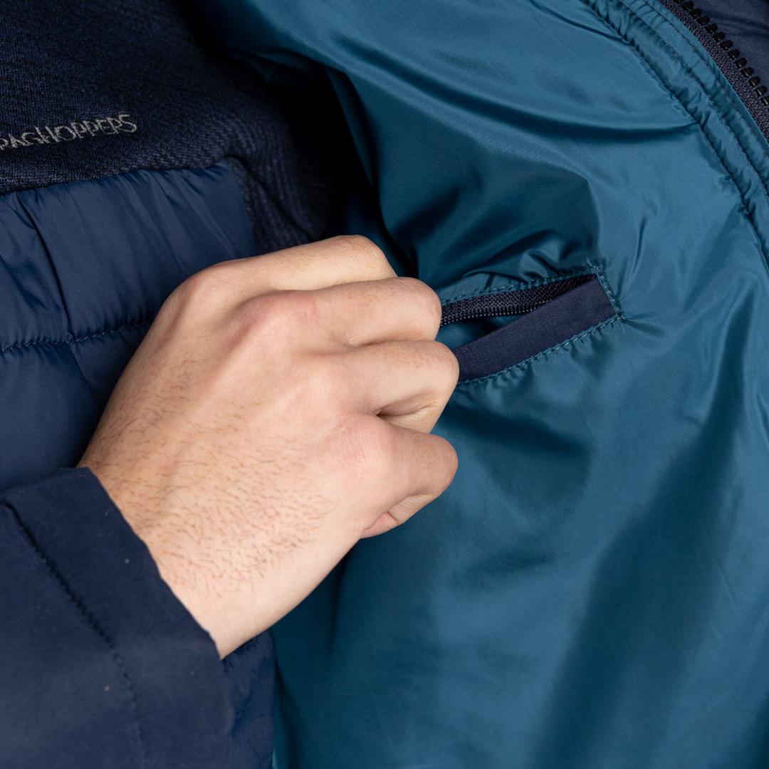 Craghoppers Men's Insulated Trillick Downhike Hooded Jacket - Blue Navy/Dark Aegean Blue