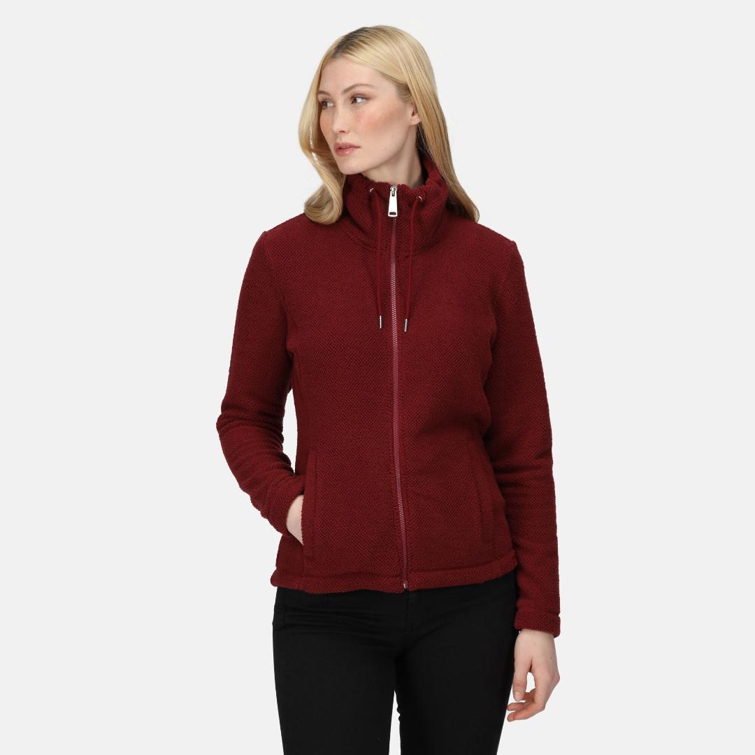 Regatta Women's Kizmitt Full Zip Jumper - Cabernet Fluffy