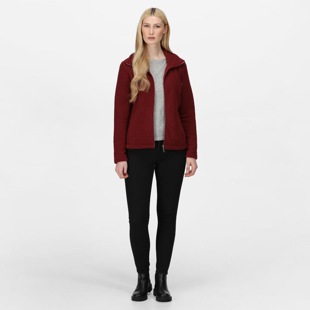 Regatta Women's Kizmitt Full Zip Jumper - Cabernet Fluffy