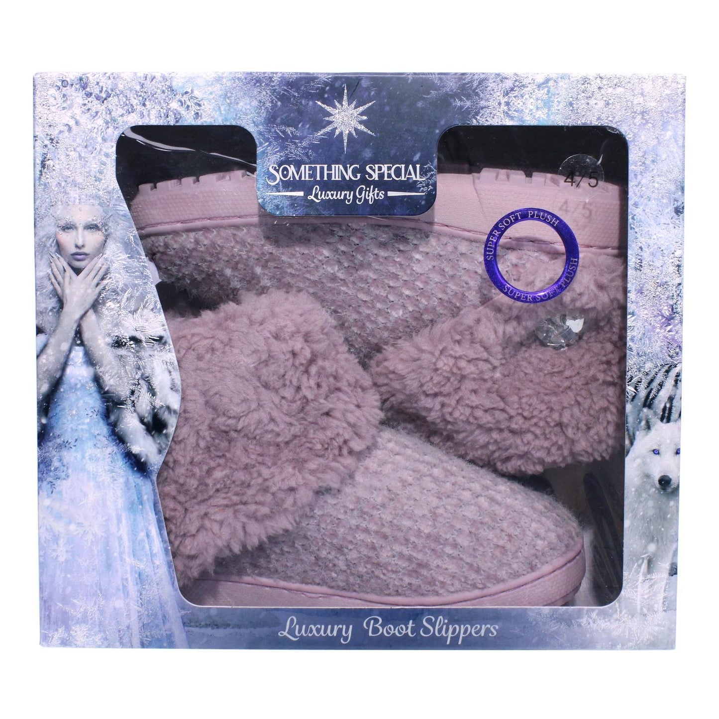 Something Special Gifts Borg Cuff Boot Slipper - Lavender