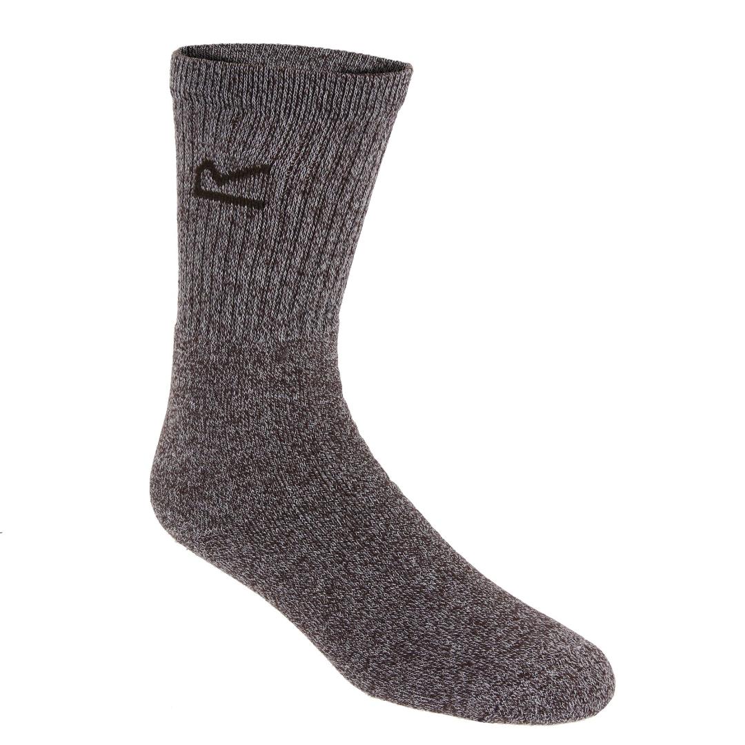 Regatta Men's 3 Pack Socks - Dark Brown Marl